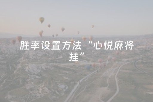 胜率设置方法“心悦麻将挂”（详细透视教程）-哔哩哔哩
