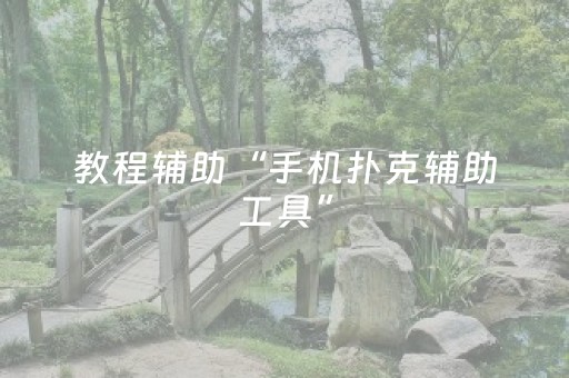 教程辅助“手机扑克辅助工具”（详细透视教程）-哔哩哔哩