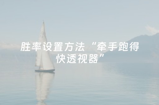 胜率设置方法“牵手跑得快透视器”（详细透视教程）-哔哩哔哩