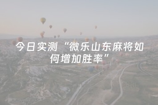 今日实测“微乐山东麻将如何增加胜率”（详细透视教程）-哔哩哔哩