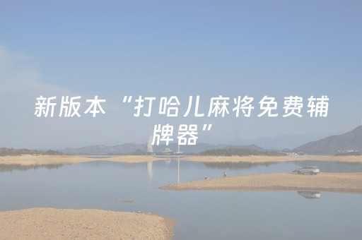 新版本“打哈儿麻将免费辅牌器”（详细透视教程）-哔哩哔哩