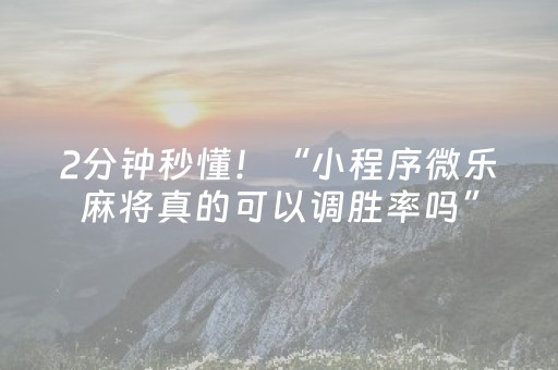 给玩家盘点十款“微信小程序辽宁麻将挂件神器”（专用神器下载)