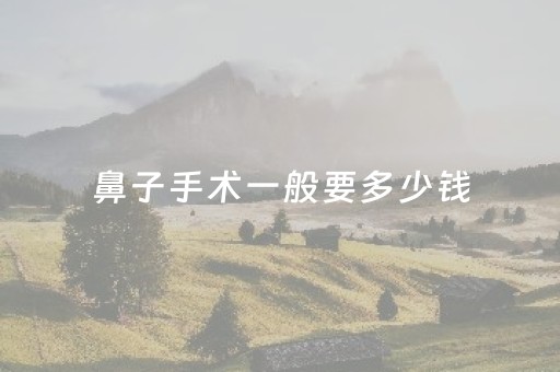 鼻子手术一般要多少钱（鼻窦炎的症状及表现）
