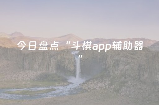 今日盘点“斗棋app辅助器”（详细辅助教程）-哔哩哔哩