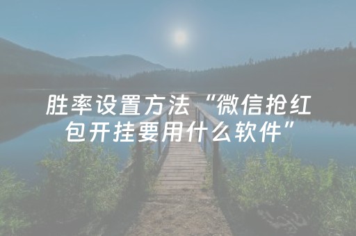 胜率设置方法“微信抢红包开挂要用什么软件”（详细透视教程）-哔哩哔哩