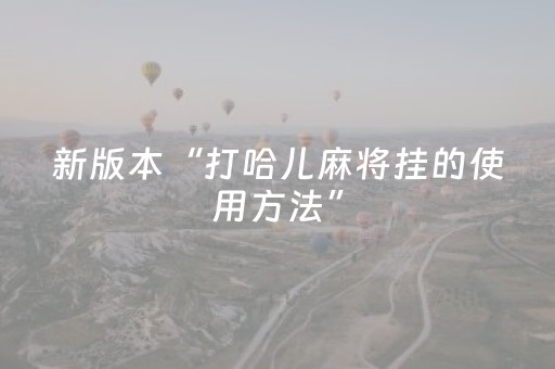 新版本“打哈儿麻将挂的使用方法”（详细透视教程）-哔哩哔哩