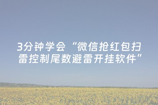 3分钟学会“微信抢红包扫雷控制尾数避雷开挂软件”（详细透视教程）-哔哩哔哩