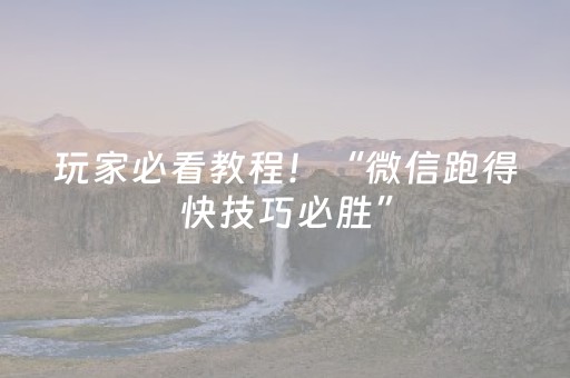 玩家必备十款“微信玩麻将开挂辅助器插件”（胜负规律拿好牌)