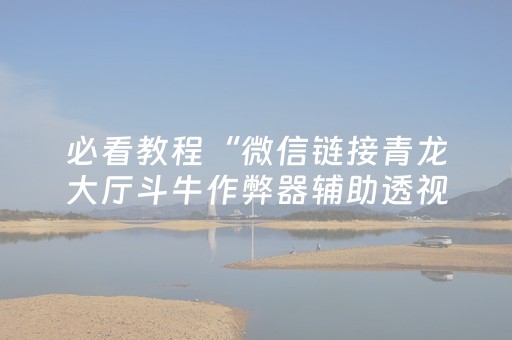 必看教程“微信链接青龙大厅斗牛作弊器辅助透视软件”（详细透视教程）-哔哩哔哩
