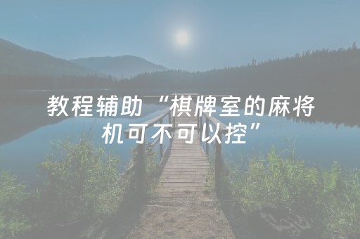 教程辅助“棋牌室的麻将机可不可以控”（详细透视教程）-哔哩哔哩