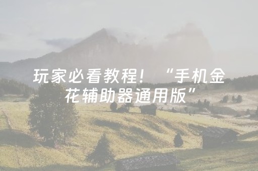 玩家必看教程！“手机金花辅助器通用版”（详细辅助教程）-哔哩哔哩