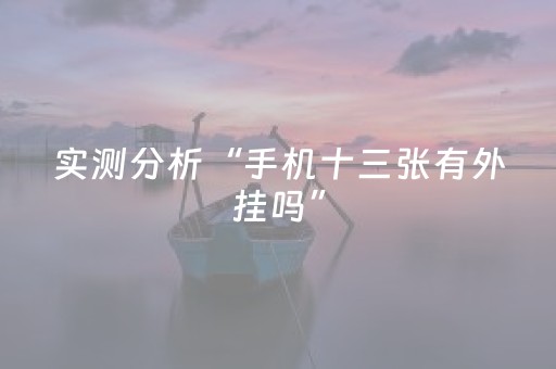 实测分析“手机十三张有外挂吗”（详细透视教程）-哔哩哔哩