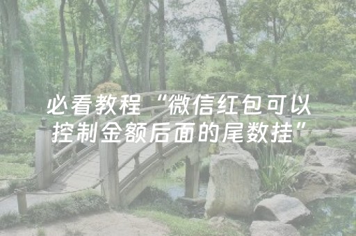 必看教程“微信红包可以控制金额后面的尾数挂”（详细透视教程）-哔哩哔哩
