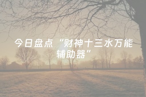今日盘点“财神十三水万能辅助器”（详细辅助教程）-哔哩哔哩