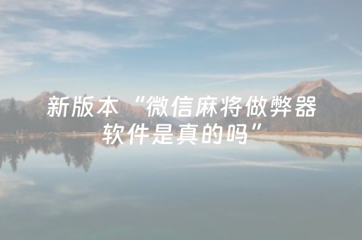 新版本“微信麻将做弊器软件是真的吗”（详细透视教程）-哔哩哔哩