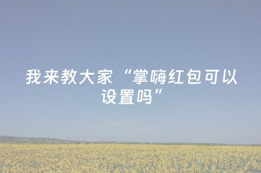 我来教大家“掌嗨红包可以设置吗”（详细透视教程）-哔哩哔哩