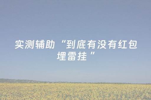 实测辅助“到底有没有红包埋雷挂 ”（详细透视教程）-哔哩哔哩