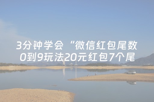 3分钟学会“微信红包尾数0到9玩法20元红包7个尾数概率”（详细透视教程）-哔哩哔哩