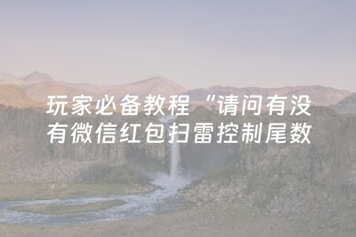 玩家必备教程“请问有没有微信红包扫雷控制尾数辅助外挂”（详细透视教程）-哔哩哔哩