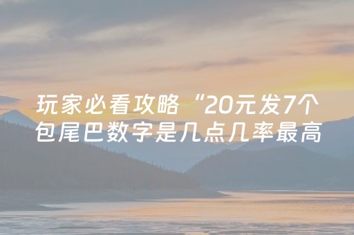 玩家必看攻略“20元发7个包尾巴数字是几点几率最高”（详细透视教程）-哔哩哔哩