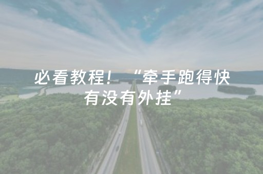 必看教程！“牵手跑得快有没有外挂”（详细辅助教程）-哔哩哔哩