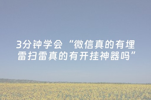 3分钟学会“微信真的有埋雷扫雷真的有开挂神器吗”（详细透视教程）-哔哩哔哩