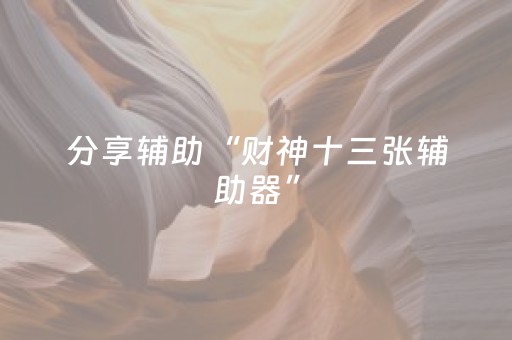 分享辅助“财神十三张辅助器”（详细透视教程）-哔哩哔哩