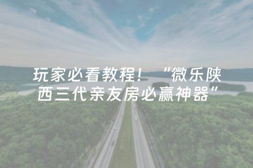 玩家必看教程！“微乐陕西三代亲友房必赢神器”（详细开挂教程）-哔哩哔哩