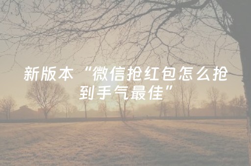 新版本“微信抢红包怎么抢到手气最佳”（详细透视教程）-哔哩哔哩