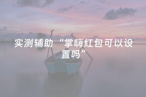 实测辅助“掌嗨红包可以设置吗”（详细透视教程）-哔哩哔哩