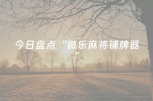 今日盘点“微乐麻将铺牌器”（详细透视教程）-哔哩哔哩