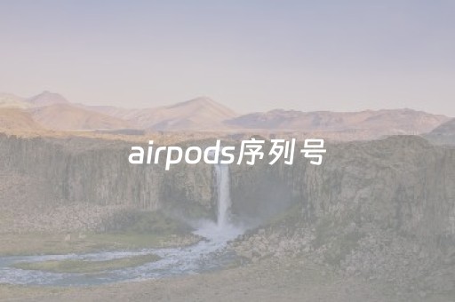 airpods序列号（airpods序列号查真伪）
