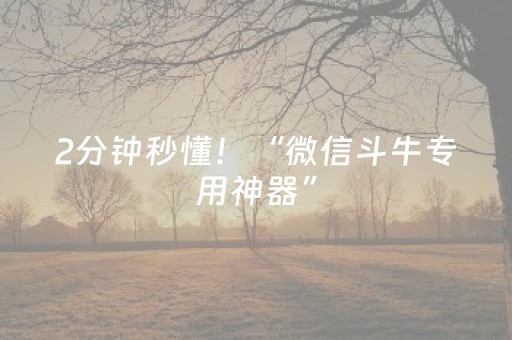 2分钟秒懂！“微信斗牛专用神器”（详细辅助教程）-哔哩哔哩