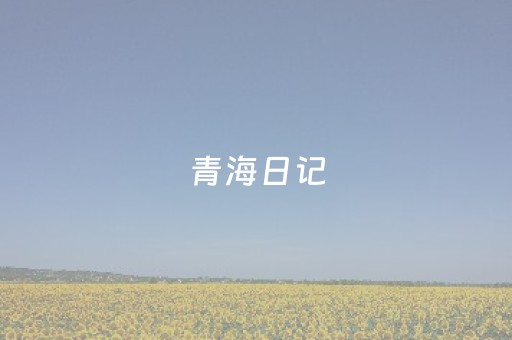 青海日记（十二）