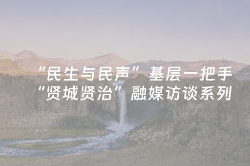 “民生与民声”基层一把手“贤城贤治”融媒访谈系列节目海湾旅游区专场举行