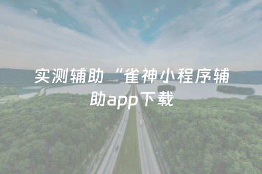 实测辅助“雀神小程序辅助app下载（助赢神器通用版）