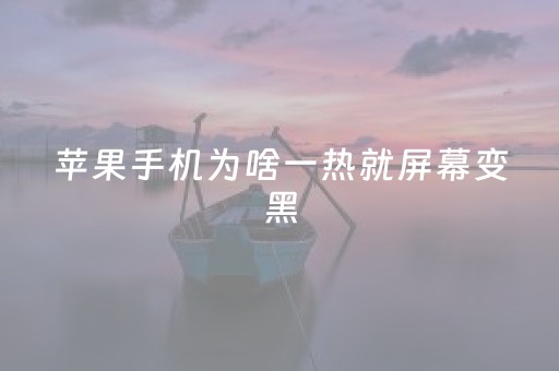 苹果手机为啥一热就屏幕变黑（苹果手机为啥一热就屏幕变黑色）