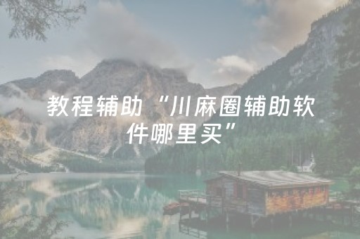 教程辅助“川麻圈辅助软件哪里买”（详细透视教程）-哔哩哔哩