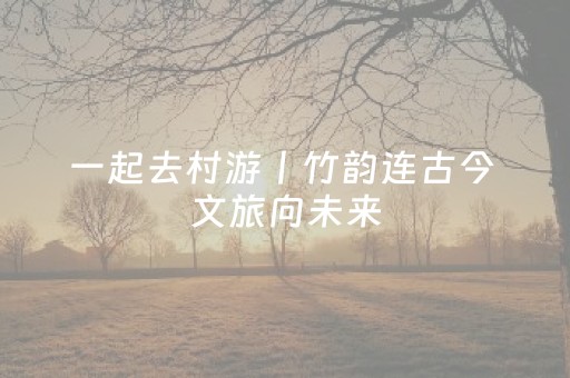 一起去村游丨竹韵连古今 文旅向未来