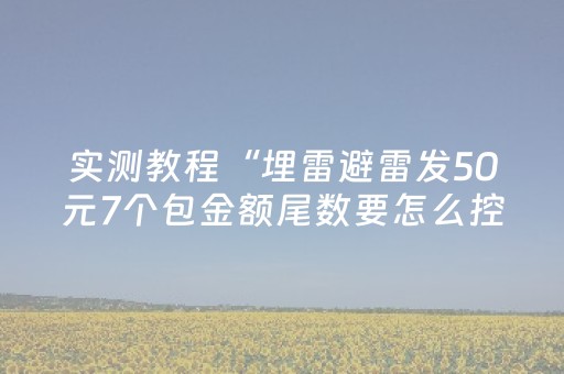 实测教程“埋雷避雷发50元7个包金额尾数要怎么控制”（详细透视教程）-哔哩哔哩