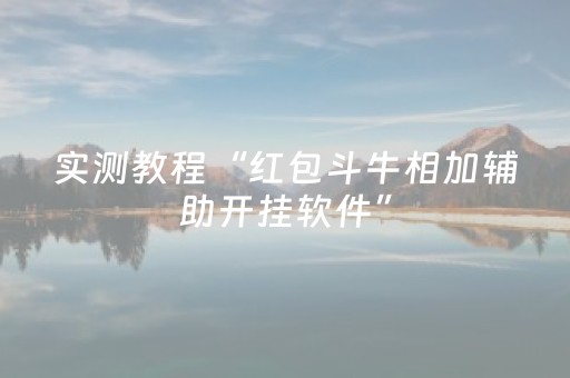 实测教程“红包斗牛相加辅助开挂软件”（详细透视教程）-哔哩哔哩
