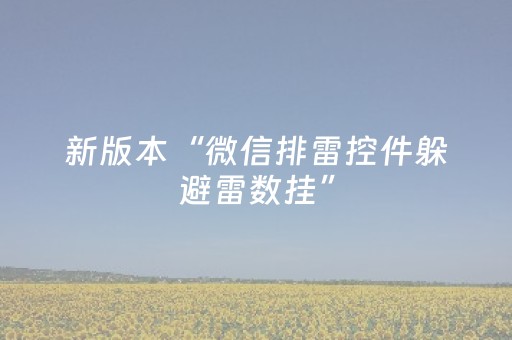 新版本“微信排雷控件躲避雷数挂”（详细透视教程）-哔哩哔哩