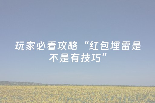 玩家必看攻略“红包埋雷是不是有技巧”（详细透视教程）-哔哩哔哩