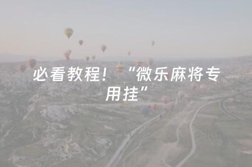 必看教程！“微乐麻将专用挂”（详细辅助教程）-哔哩哔哩