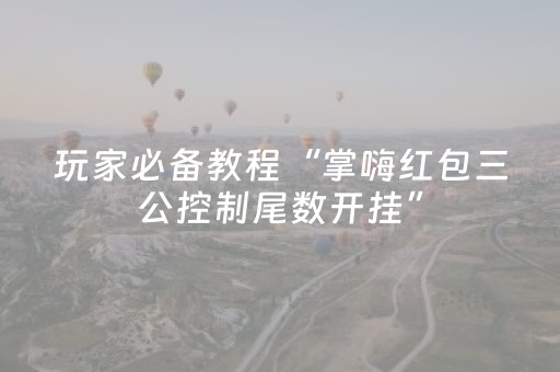 玩家必备教程“掌嗨红包三公控制尾数开挂”（详细透视教程）-哔哩哔哩