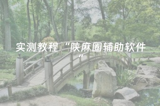 实测教程“陕麻圈辅助软件”（详细透视教程）-哔哩哔哩