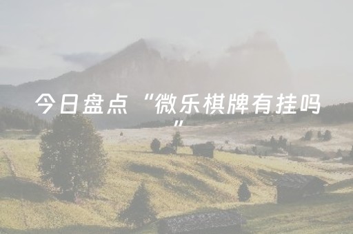 今日盘点“微乐棋牌有挂吗”（详细辅助教程）-哔哩哔哩