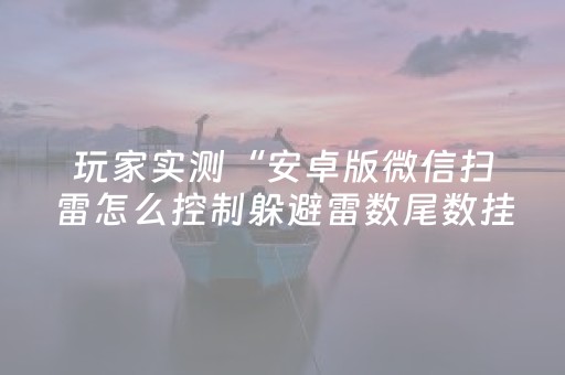 玩家实测“安卓版微信扫雷怎么控制躲避雷数尾数挂”（详细透视教程）-哔哩哔哩