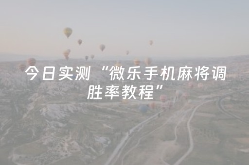 今日实测“微乐手机麻将调胜率教程”（详细开挂教程）-哔哩哔哩