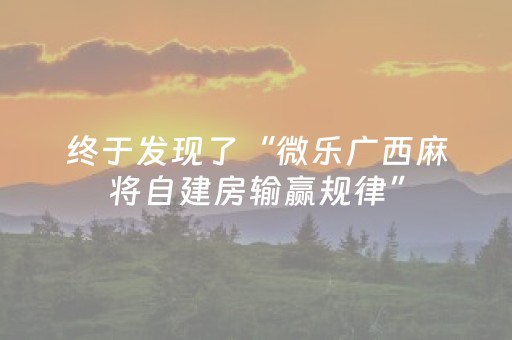 终于发现了“微乐广西麻将自建房输赢规律”（详细透视教程）-哔哩哔哩